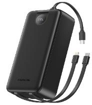 PX108 30000mAh Power Bank with 3 Built-in Cables (22.5W)