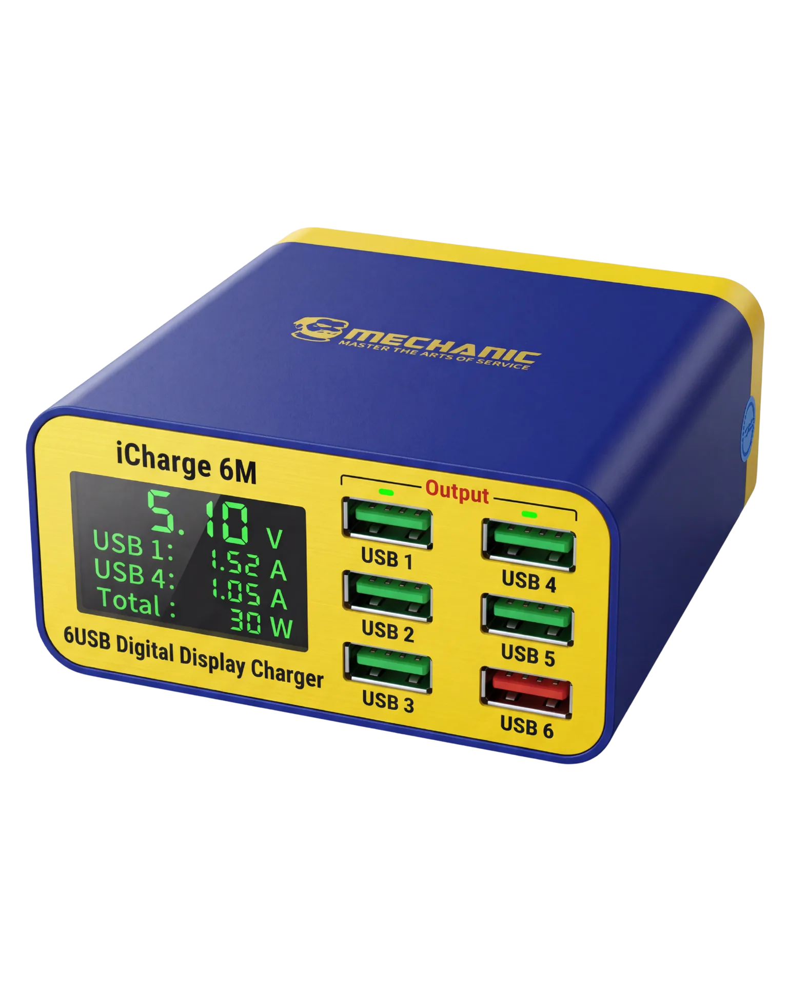 "ICHARGER 6M" MECHANIC USB INTERFACES QUICK CHARGER LCD [110V]-[220V]